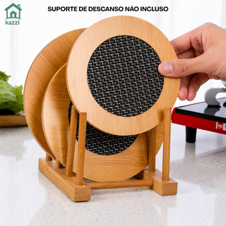 Kit 6 Descanso de Panela MDF 16,5cm – Mesa Posta, Porta Panela Quente, Suplat, Apoio para…