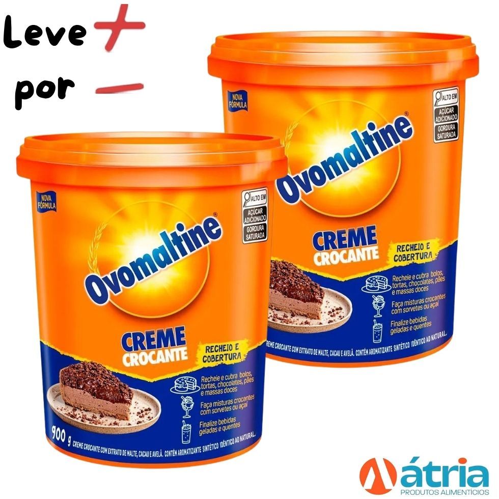 Kit 2~6 Creme Crocante Ovomaltine 900g Pote