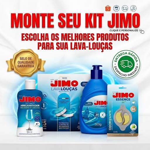 kit lava louça Jimo  - Monte seu combo/ detergente +secante+pastilha