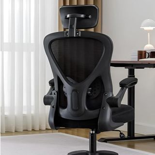 Cadeira Gamer Ergonômica para Escritório Reclinável com Braços, Ajuste de Altura e Giro 360° PRETO