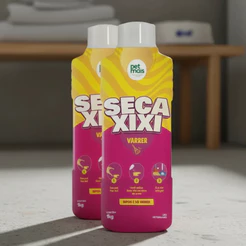 Kit 2 Seca Xixi Petmais 1kg Pó Absorvedor de Urina para Varrer Cães e Gatos