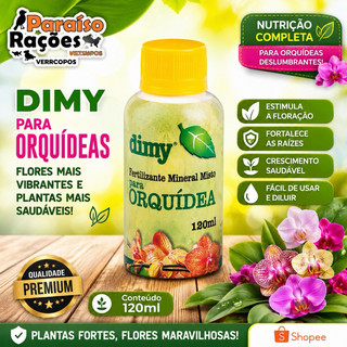 Fertilizante para Orquídeas Dimy 120ml – Adubo Líquido Mineral para Floração, Crescimento e Fortalecimento das Raízes🌸