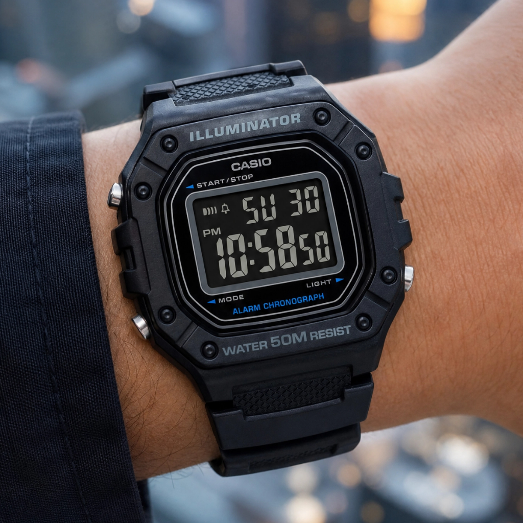RELOGIO CASIO MASCULINOO STANDAR W-218H-1BVDF · foto 2