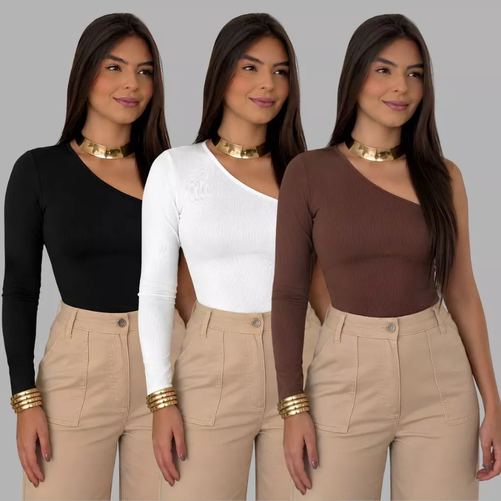 Kit 3 Ou 1 Unidade Blusa Feminina Mula Manca Manga Longa em Suplex com Forro – Moda Blogueira, Conforto e Estilo — imagem 1