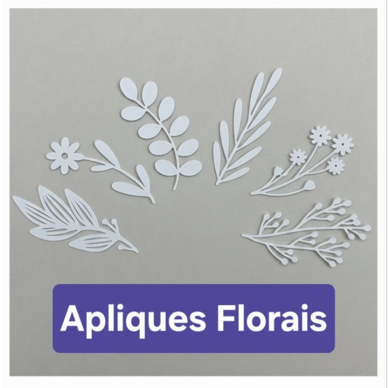 Apliques Florais Decorativos – Kit com Recortes para Artesanato e Personalização