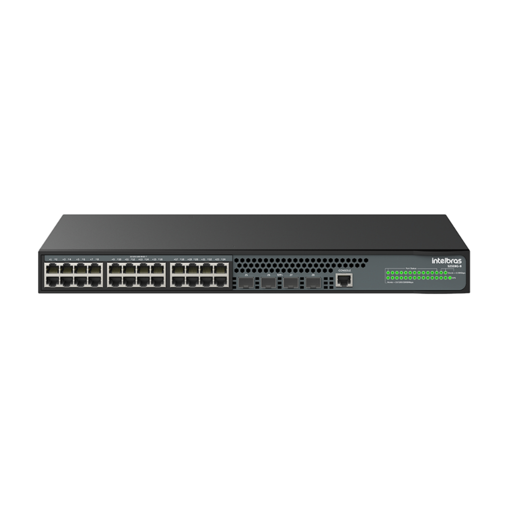 Switch Gerenciável 24 portas Gigabit 4 portas SFP+ S2328G B