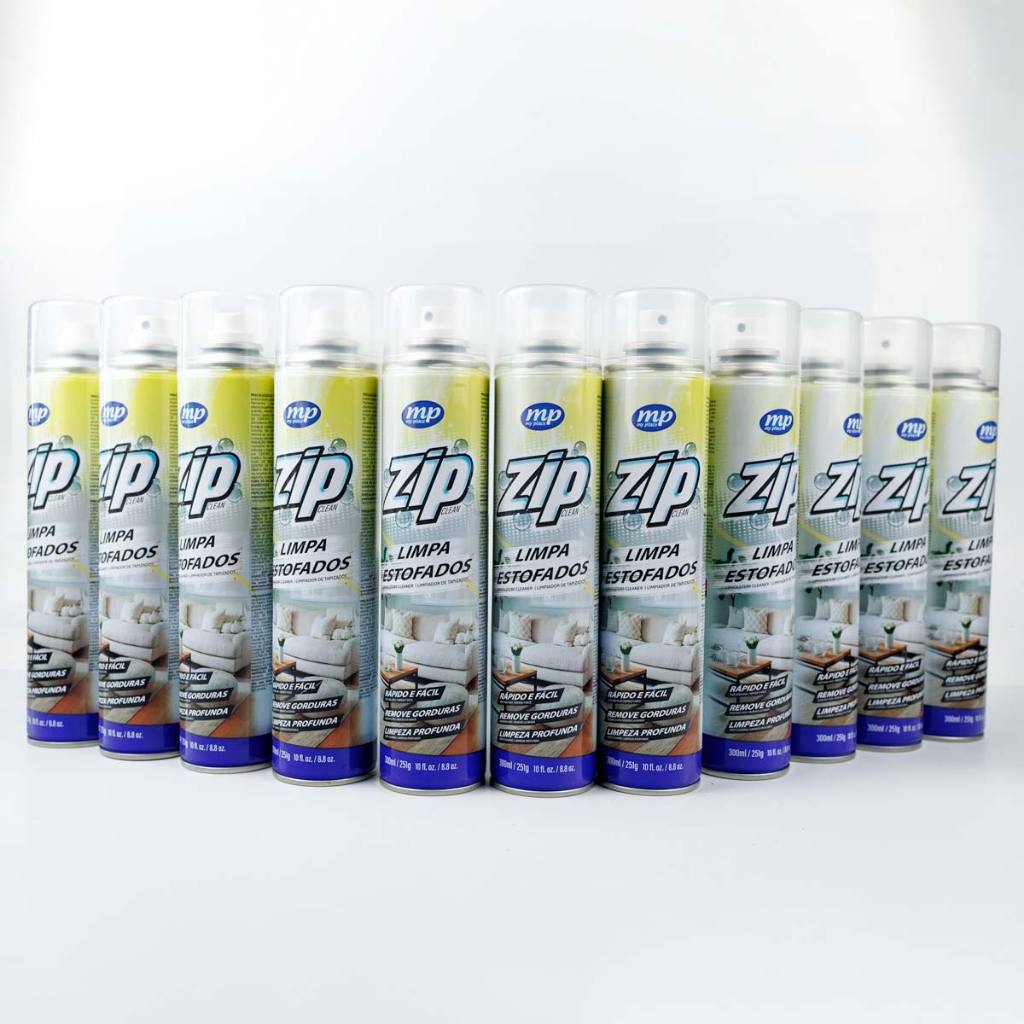 KIT 11 LIMPADORES A SECO de Estofados, Carpet e Teto de Veículos ZIP Mundial Prime 300ml SOFÁ, COLCHÕES E TAPETES