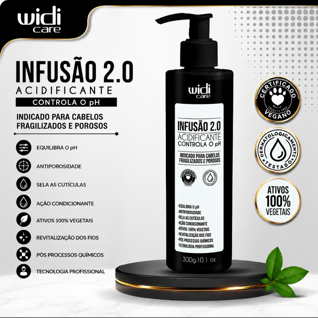Acidificante Capilar Infusão 2.0 Controla o pH 300g Tratamento Profissional Widi Care