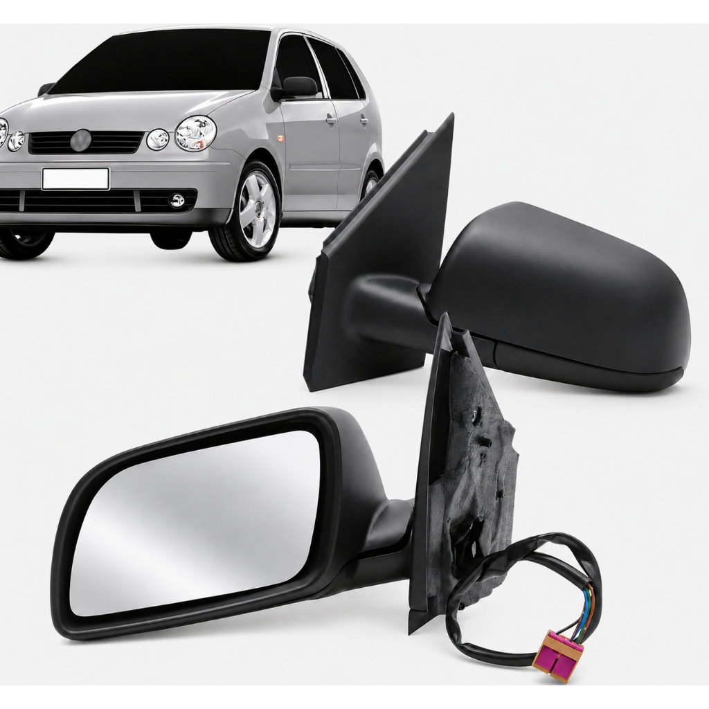 Retrovisor VolksWagen Polo 2003 04 05 06 07 08 09 10 11 12 2013 Elétrico S/Pisca Esquerd Motorista