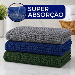 Jogo Kit 3 Peças Tapete Banheiro Bolinha Antiderrapante Microfibra Popcorn 58x38