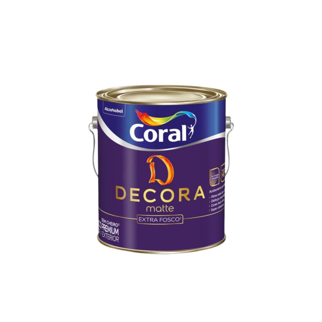 Tinta Acrílica Decora Extra Matte Premium 3,6l Cores