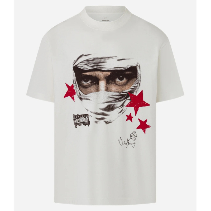 Camiseta Streetwear Coleção Veigh Frase Estampada Graphic Tees Branca