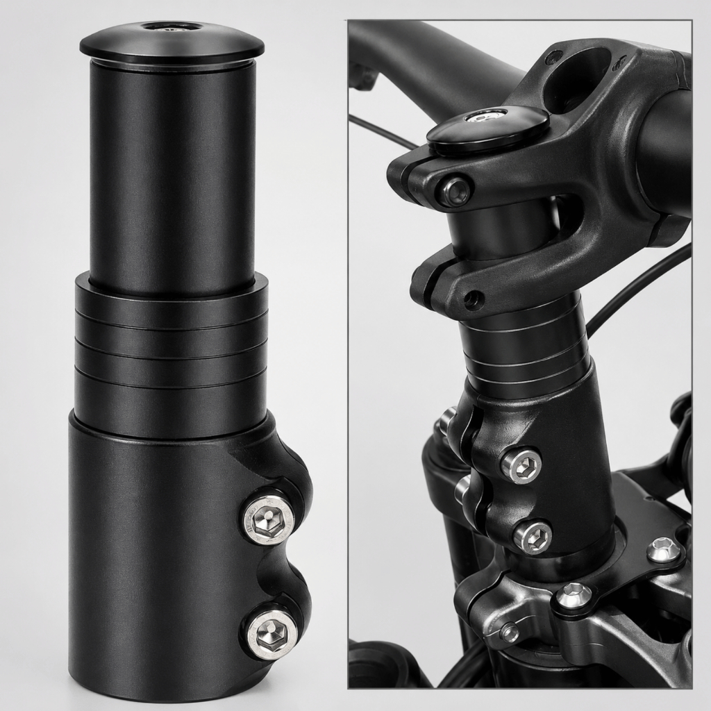 Prolongador de Espiga Mesa Guidão de Bike Bicicleta- Resistente Extensor mesa bike 117mm Alongador