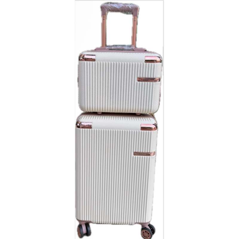 Mala De Viagem Bordo 10KG+Frasqueira Expansível Ziper Dupla Rodas Dupla Removível 360Grau