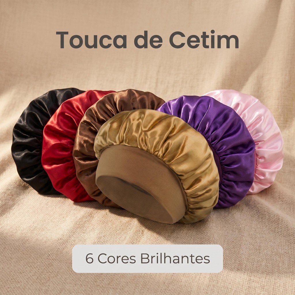 Touca Seda Elástica Protetora para Cuidar seu Cabelo