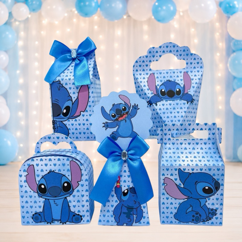 Kit Festa STITCH Caixinhas para festa infantis lembrancinhas de aniversario mimos decoração personalizados do tema