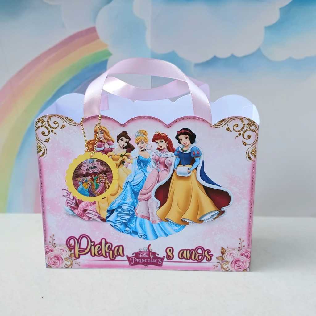 PRINCESAS DISNEY SACOLINHA TEMA PRINCESAS PERSONALIZADA PARA LEMBRANCINHA DE FESTAS DE ANIVERSÁRIO