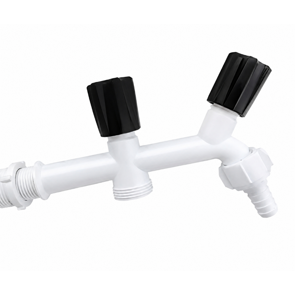Torneira para Máquina de Lavar e Tanque ABS Branca Socel Resistente e Fácil Instalação