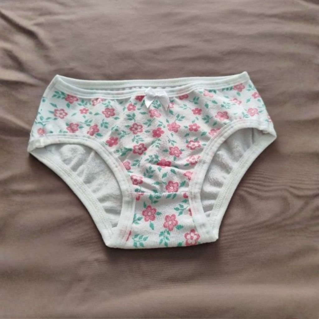 Calcinha Infantil Com Cós Elástico 100% Algodão Moda Feminina Confortável