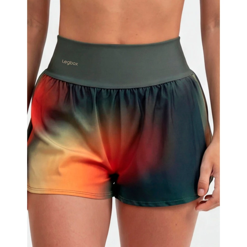 Short Corrida Duplo Feminino Boreal Legbox Academia Fitness Treino Ginastica — imagem 1