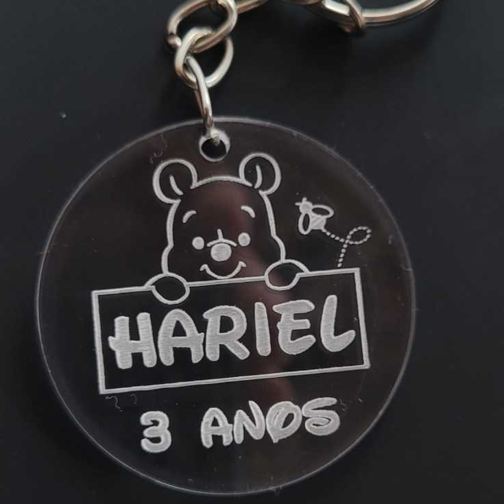 LEMBRANCINHA CHAVEIRO URSINHO POOH PERSONALIZADO - CHAVEIROS ANIVERSARIO - CHA DE BEBE - MATERNIDADE