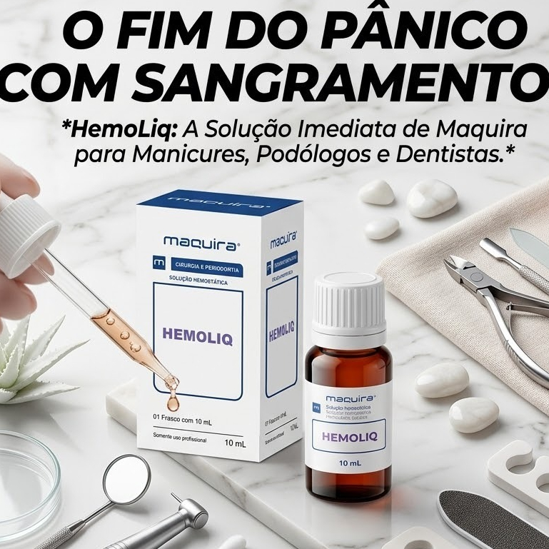 Hemoliq Hemostático Líquido Maquira Para Manicure, Podólogos, Dentistas e Nails Design