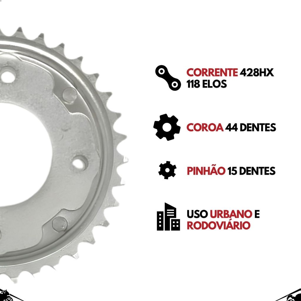 Kit Relação Titan 160 Fan Start Cargo C/ Retentor · foto 2