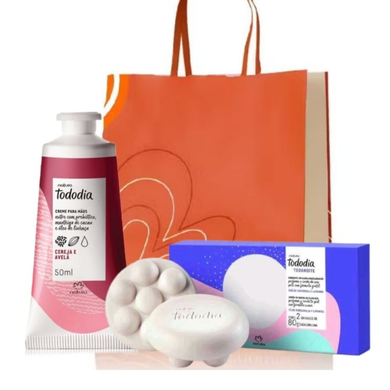 Natura Presente hidratante mãos com sabonetes barra 90g cada