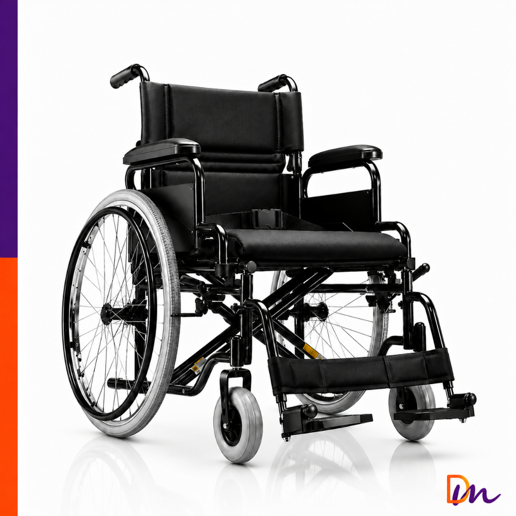 Cadeira De Rodas Modelo D400 Dobrável Até 120 Kg - Dellamed