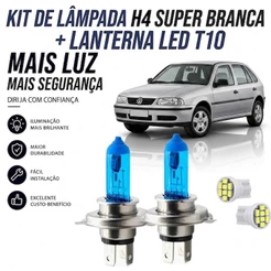 Lâmpada farol BAIXO / ALTO - SUPER BRANCA GOL G2 1996 ATÉ 2000