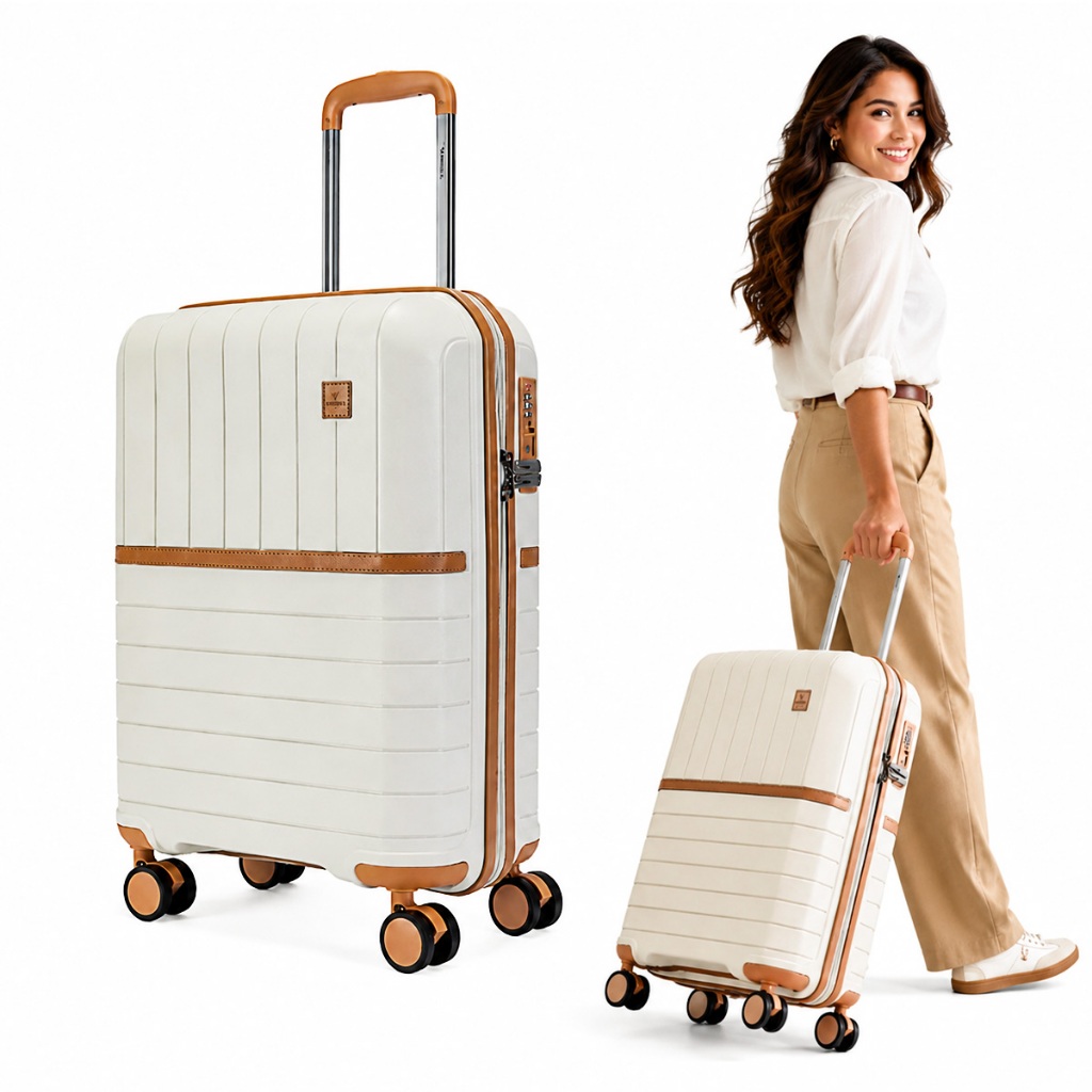 Mala de Viagem Bordo 10kg Premium Primicia Rígida ABS Resistente Cadeado TSA Rodinhas Giro 360 Anac