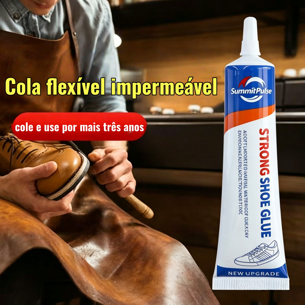 Cola para Sapatos Premium de Alta Resistência 60ml - Adesivo de Reparação para Calçado de Couro e Sapatilhas Desportivas