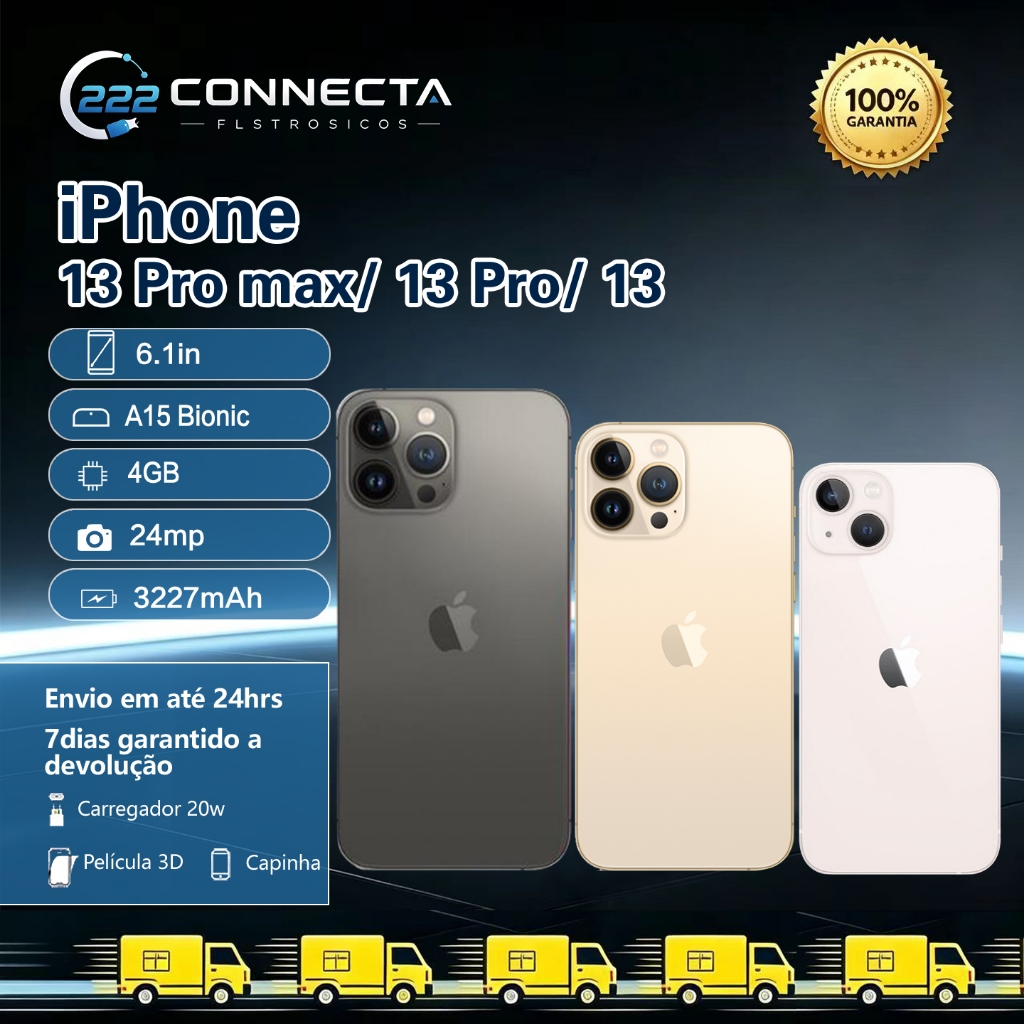 Celular IPhone 13 / 13 Pro/ 13 Pro Max 128gb 100% Original Com Garantia