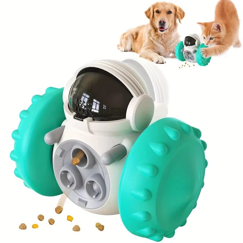 Brinquedo Interativo Gato Cachorro Cão Dispensador de Alimentos De Ração Pet Robô