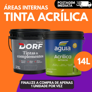 Tinta Acrilica Águia Premium 14L Acabamento Fosco Profissional Secagem rapida