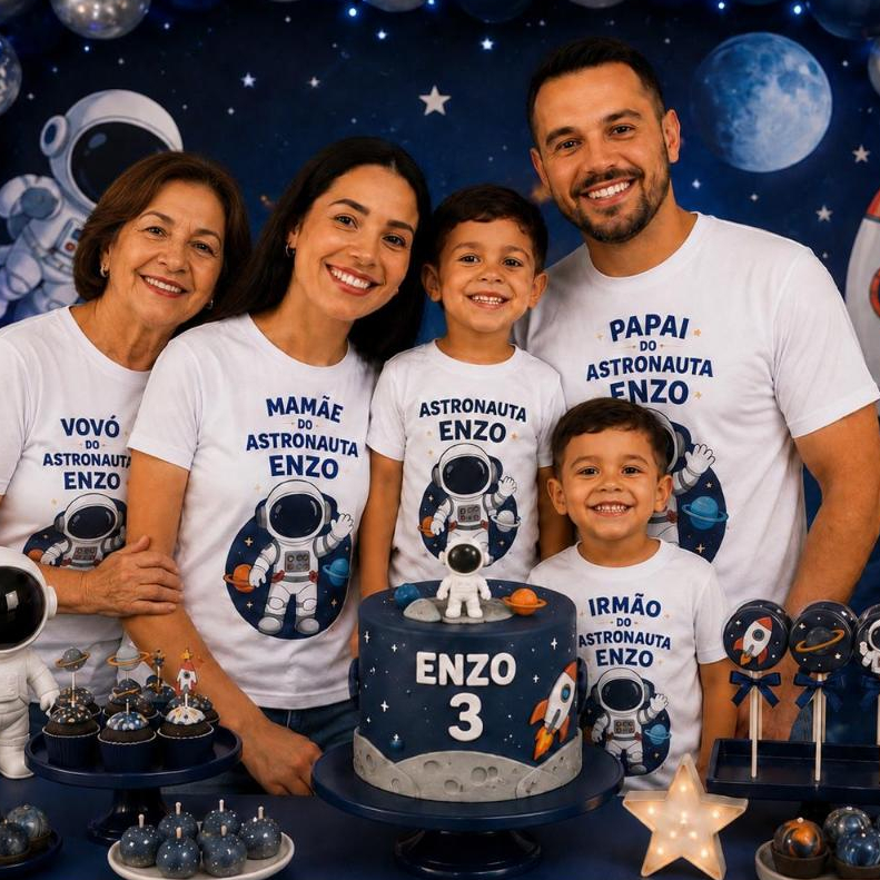 QUEIMA DE ESTOQUE! Kit 5 Camisetas personalizadas do seu jeito- fazemos com foto, tema ou frase