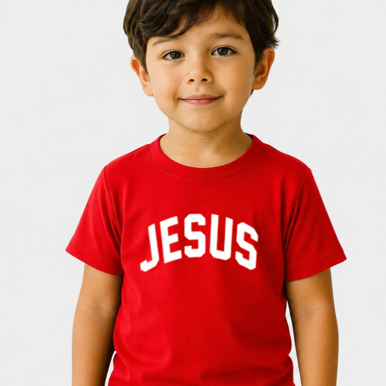 Camiseta Infantil Estampa Jesus  Escrita 1513 Religioso Crianças Deus Igreja