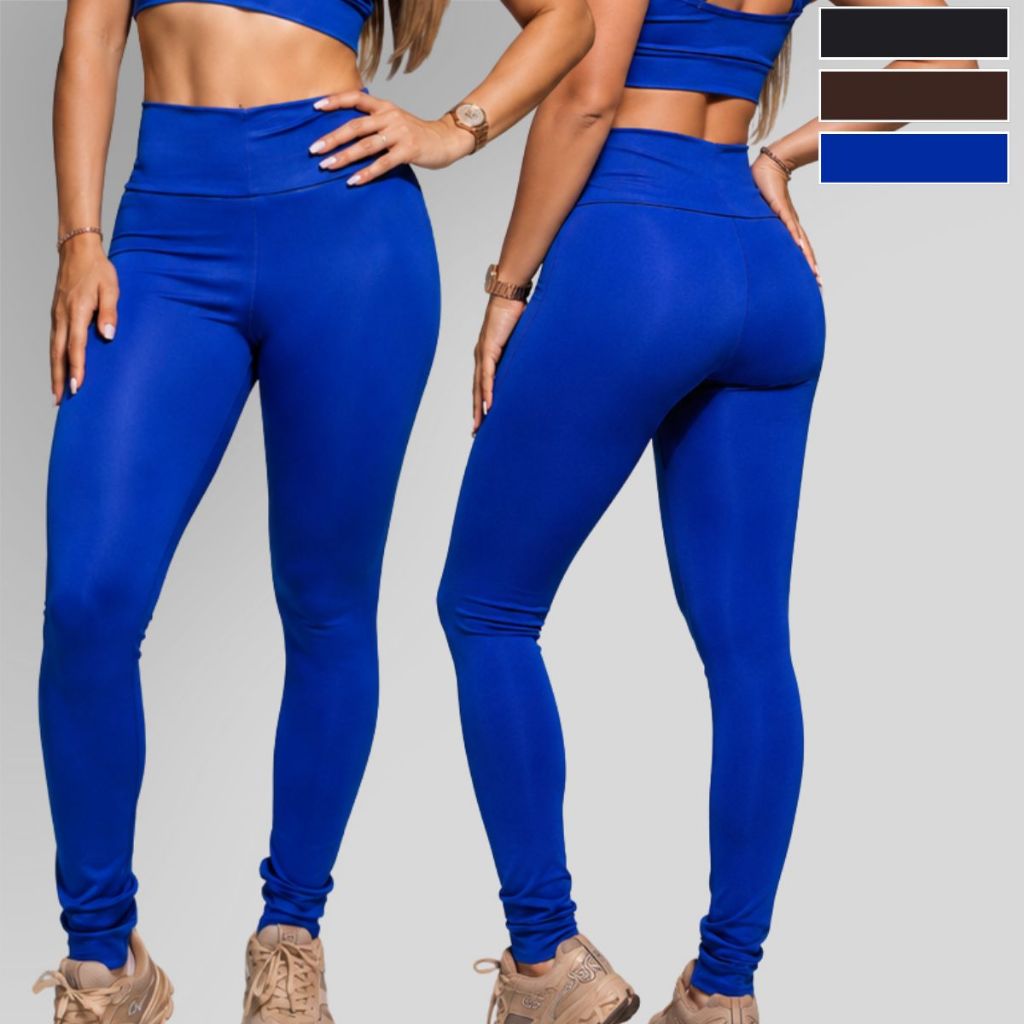 Calça Legging Feminina Cintura Alta Fitness Confortável para Academia Zero Transparência