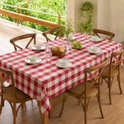 Toalha De Mesa Premium Picnic Xadrez Algodao 08 Lugares 1,40 m x 2,50 m