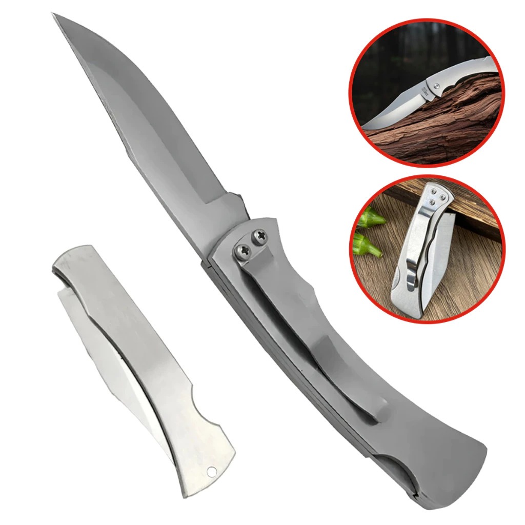 Canivete Zebu Tático Militar de Bolso Aço Inox Trava Segurança Clip Camping Pesca