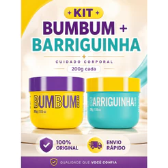 Kit Barriguinha Cream + Bumbum Cream Peach Up 400g | Creme Corporal Redutor Medidas Estrias Flacidez