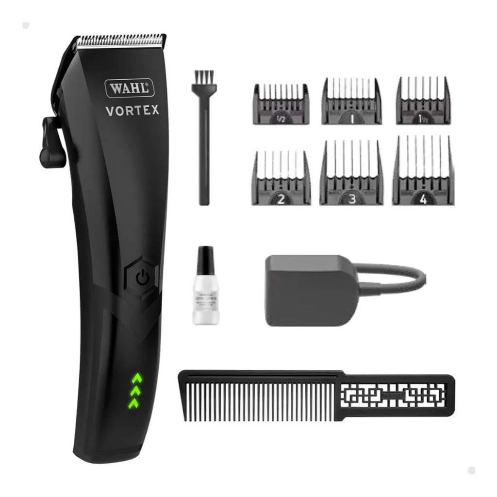 Máquina de Corte Cabelo Wahl Vortex Cordless Bivolt 6000 RPM Sem Fio Profissional