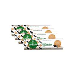 Kit 4un Biscoito Piraquê Leite Maltado Light 132g