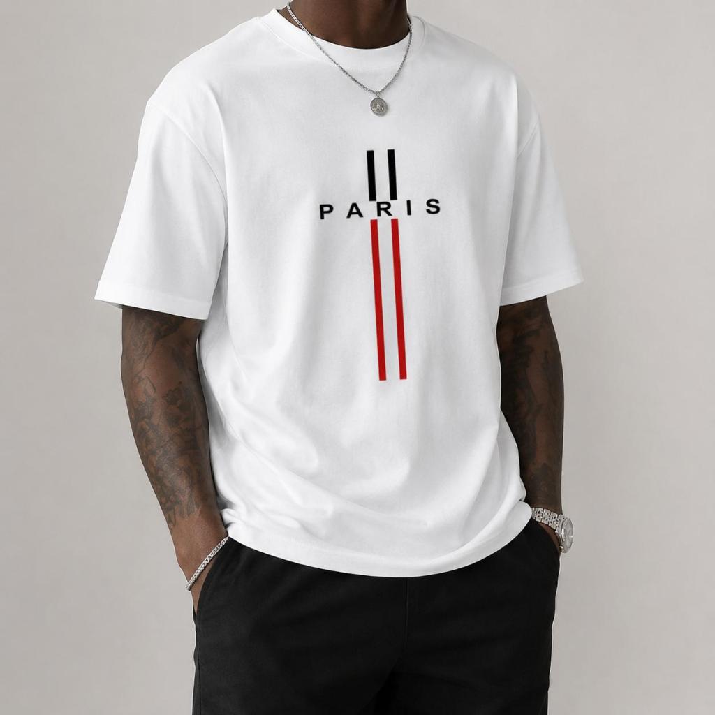 Camiseta Paris Masculina Estampada Premium Streetwear Casual Unissex 100% Algodão Moda