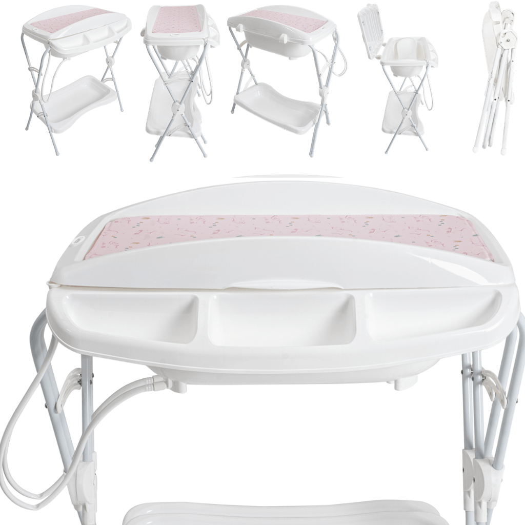 Banheira de Bebe Desmontavel com Trocador Kiddo Shower Rosa · foto 2