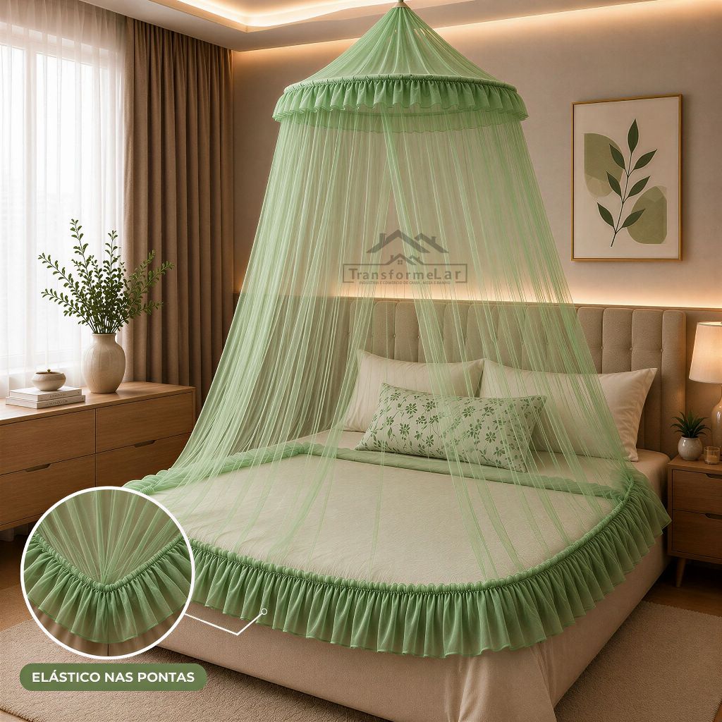 Mosquiteiro Casal Solteiro Box Queen Renda Microfuros Oferta