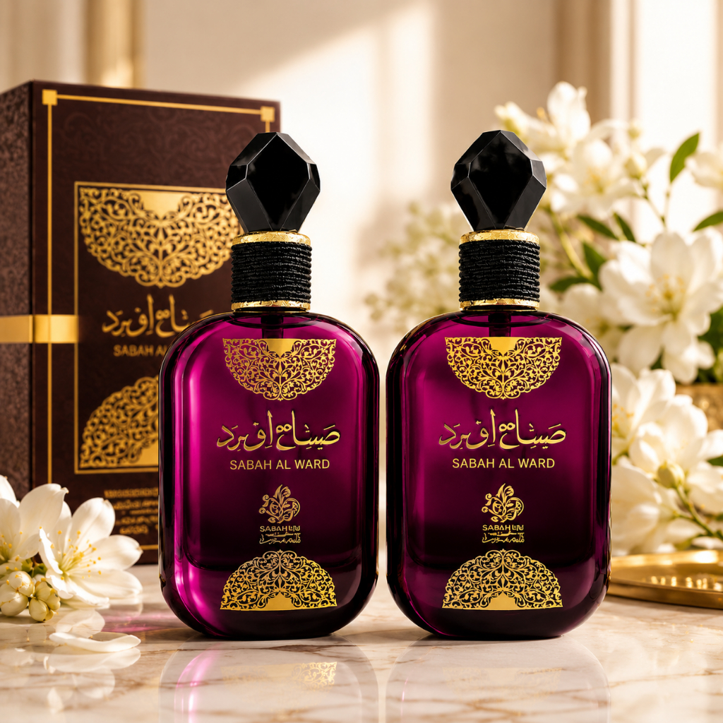 Sabah Al Ward Kit 2 Perfumes Árabes 100ml Original Fragrância Floral Premium