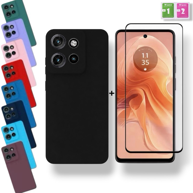 Kit Capa + Película Moto G15 Anti Impacto Motorola Proteção Premium Aveludada