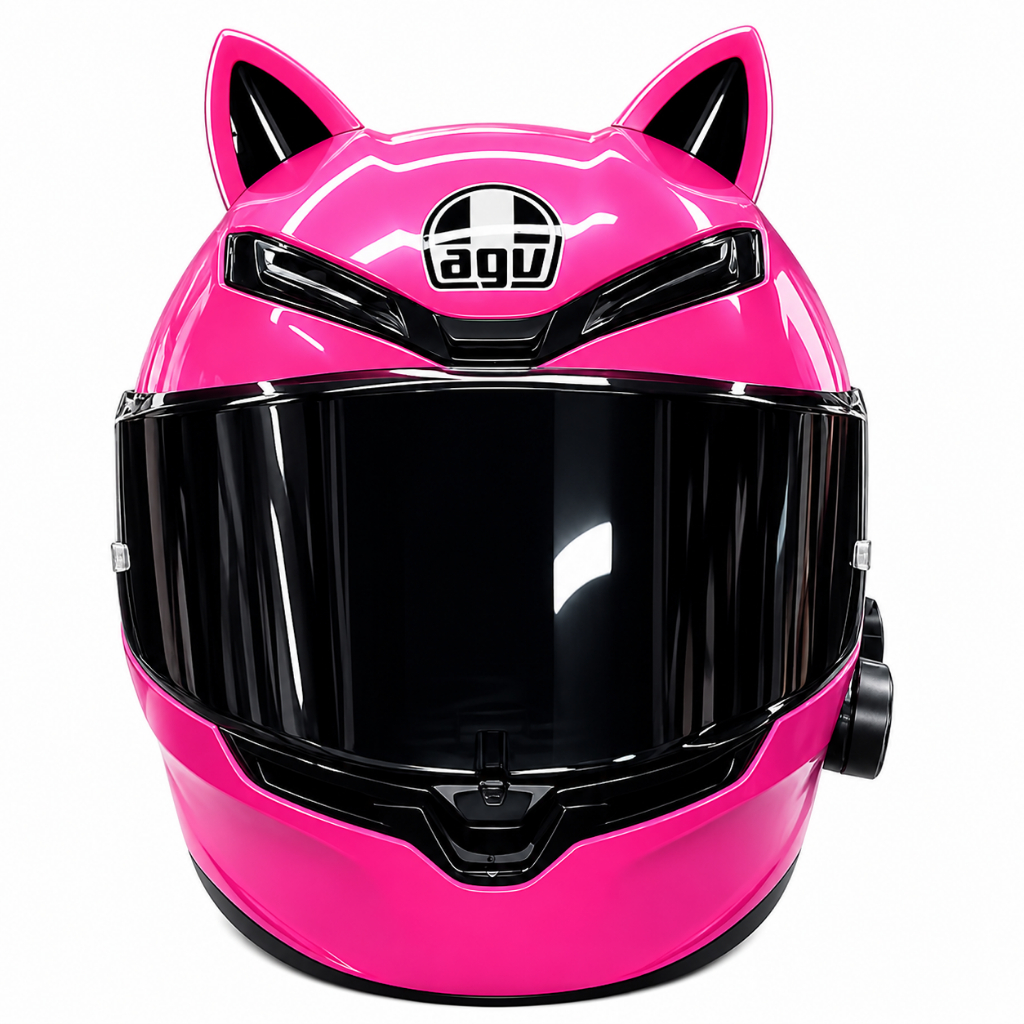 Orelha De Gato Acessório Moto Bike Fixar Capacete Dupla Face