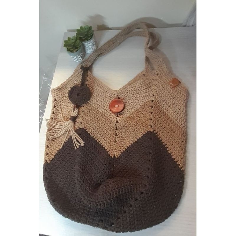 Bolsa de Crochê de Ombro/Bolsa Artesanal/Bolsa de Verão